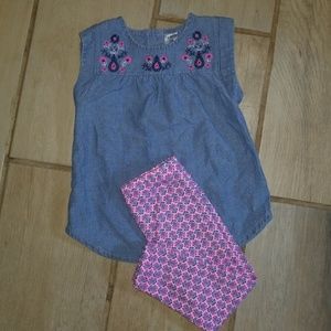 Carters Girls 18mo top & bottom